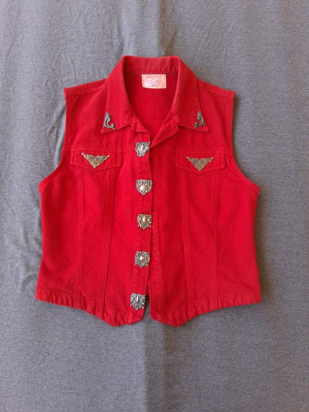 Vintage Museum Collection for The Brass Menagerie Red Cotton Jacket Ornate M